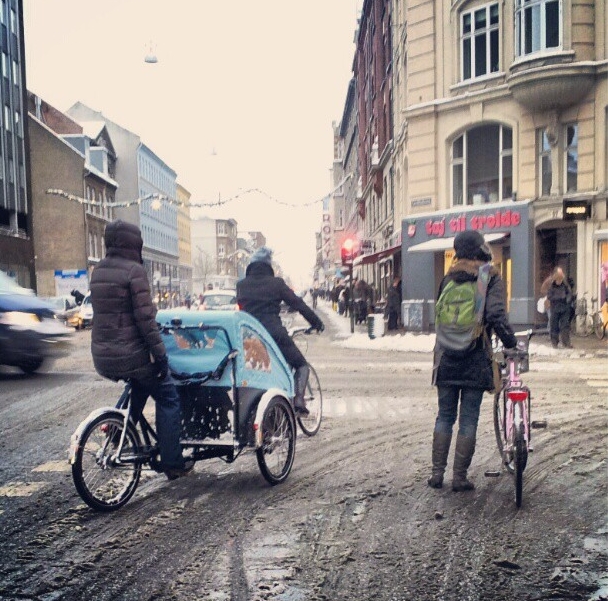 Stability of three wheels on slippery ground
