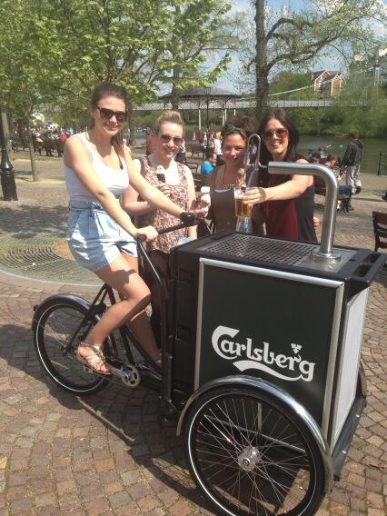 Christiania - Catering, Carlsberg tricycle four girls